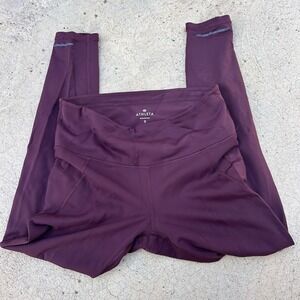 Athleta Women's Merlot Purple 7/8ths Leggings Sz Small Yoga Pilates